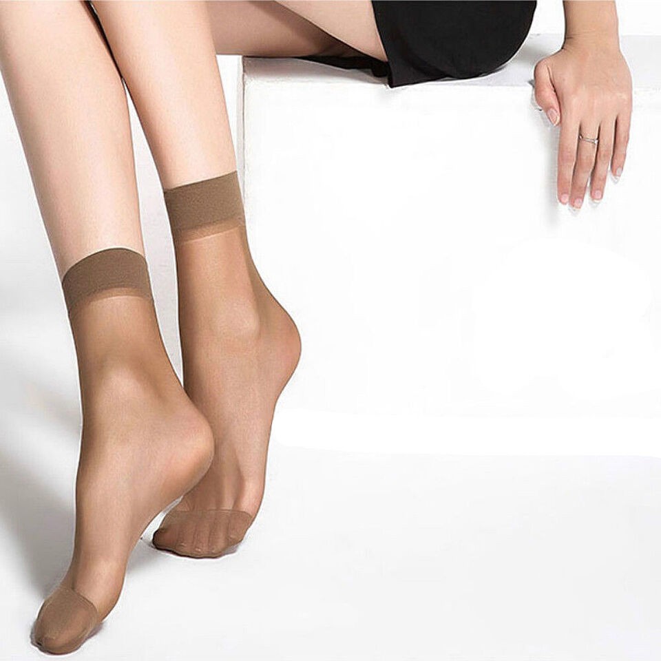 30Pairs Women Nylon Elastic Short Ankle Sheer Stockings Silk Short Socks Hot USA