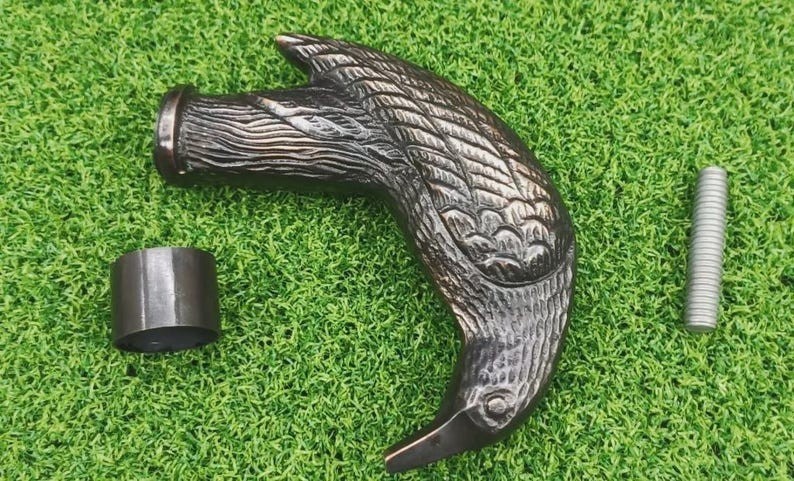 Solid Black Crow Head Handle For edwanian Wooden Walking Stick Cane Gift