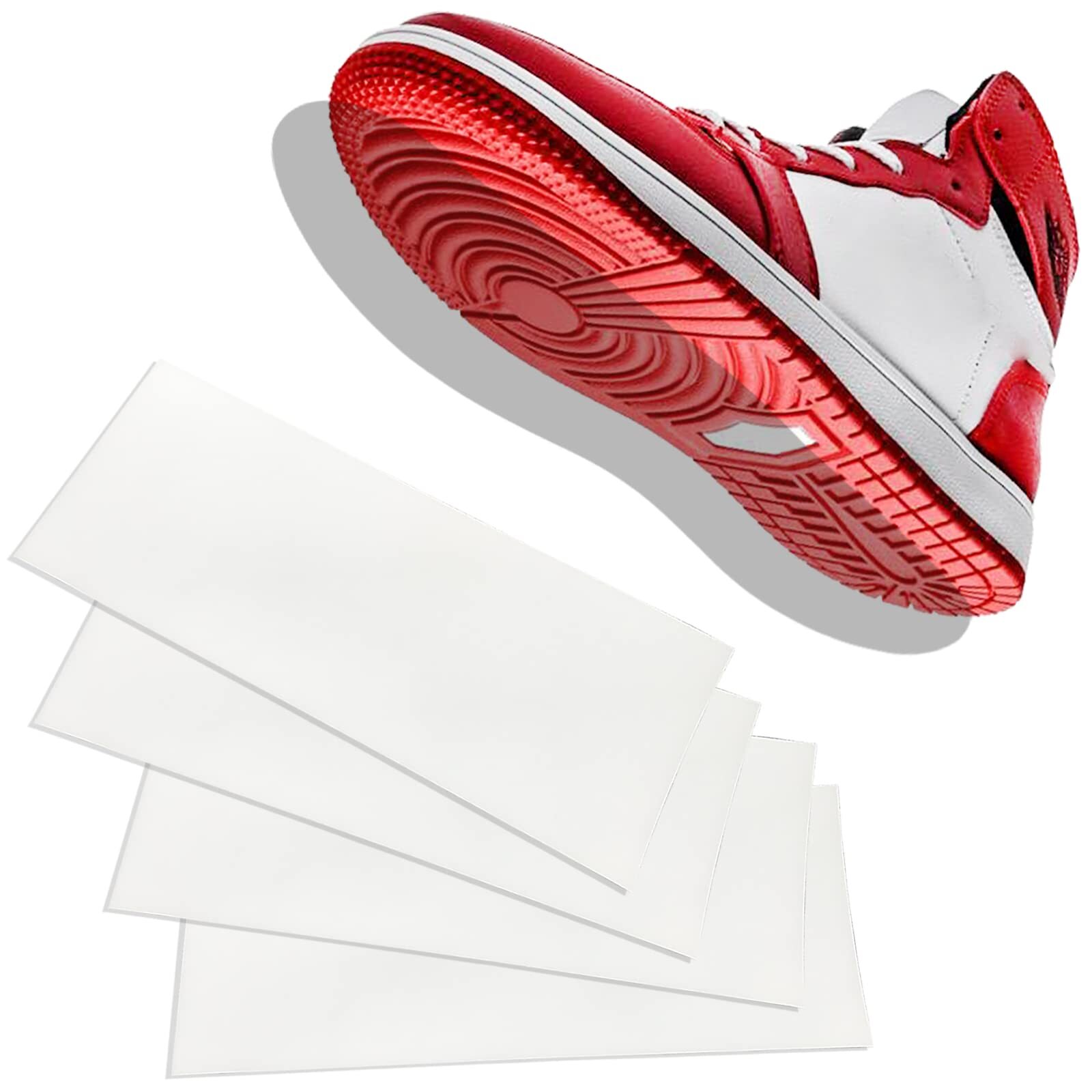 Sole Protectors for Shoes 4 Pcs Clear Self-Adhesive Cover 13 x 5.2 Inches