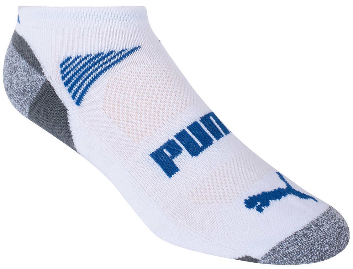 10 Pairs – Puma Men’s No Show Low Cut Socks, WHITE Select Size