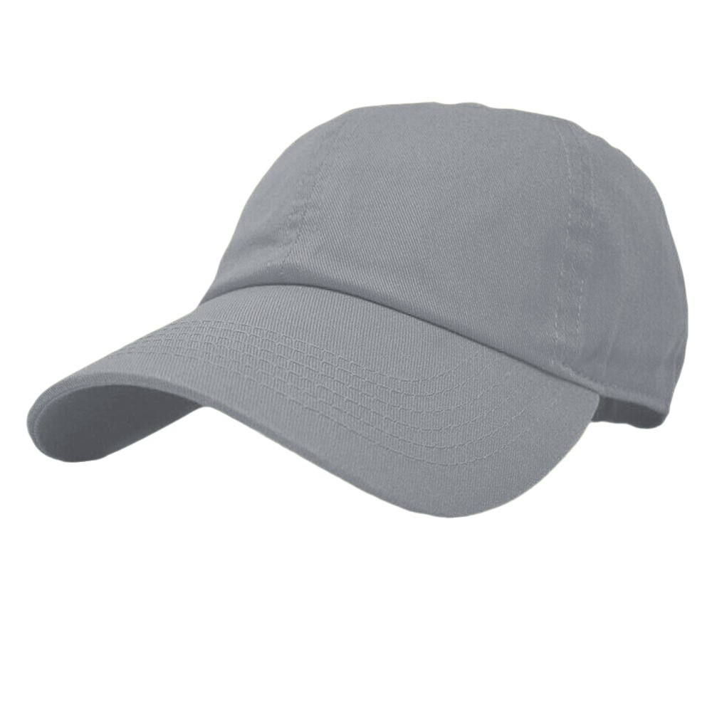 Men Cotton Baseball Cap Adjustable Polo Style Washed Solid Plain Blank Dad Hat
