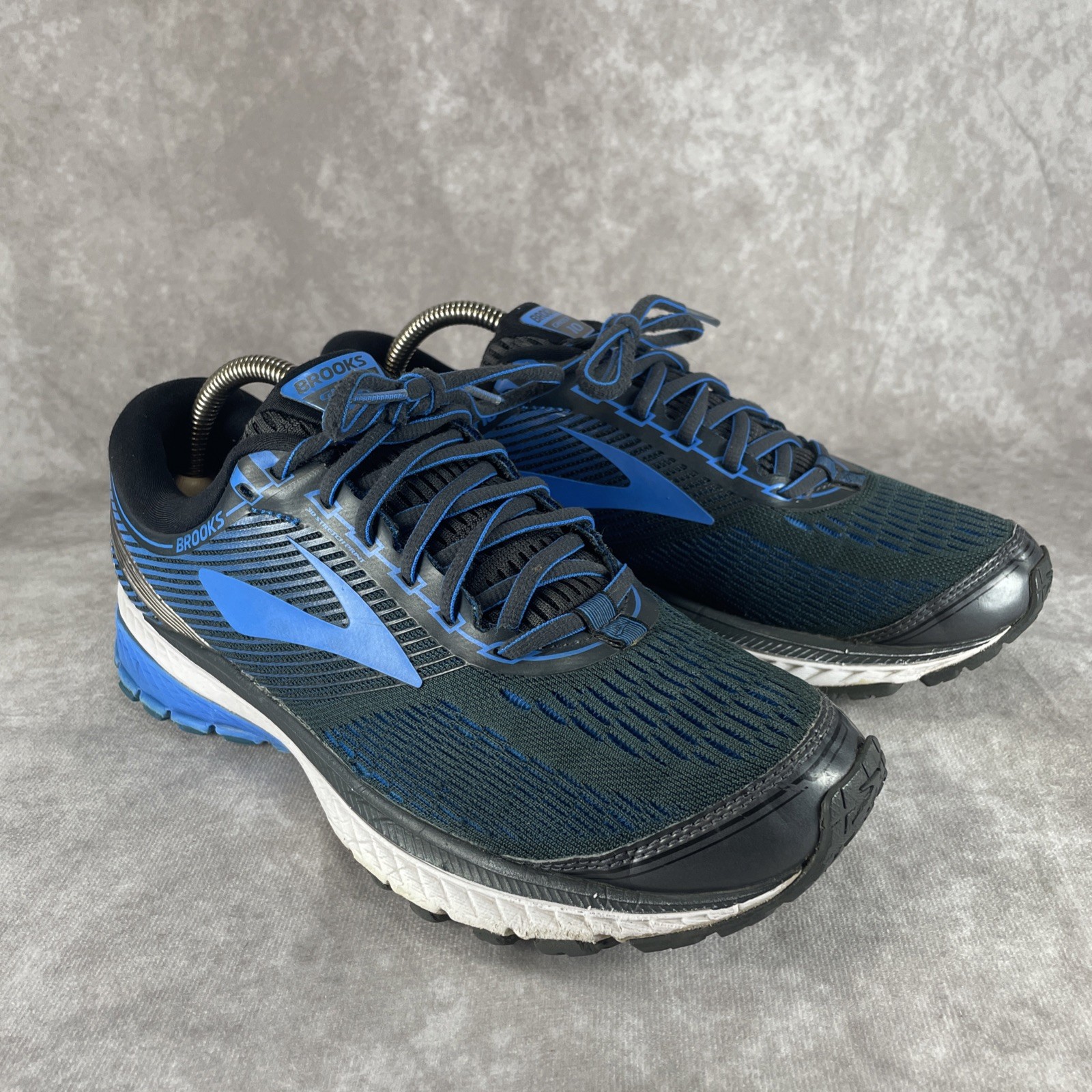 Brooks Mens Ghost 10 Black/Blue Running Shoes (1102571D056), Size: 9 #JJ17+13