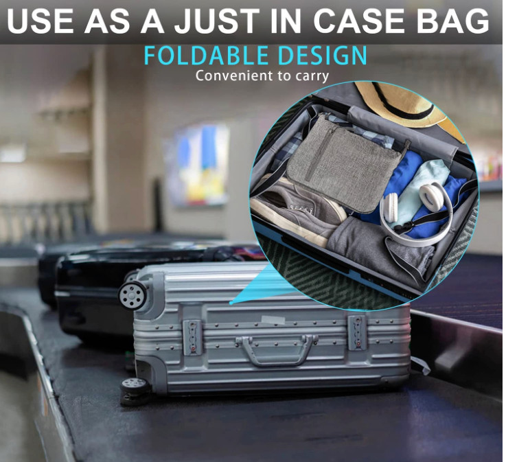 Travel Duffle Bag 85L Black, Foldable, with Shoes Compartment, Best sale