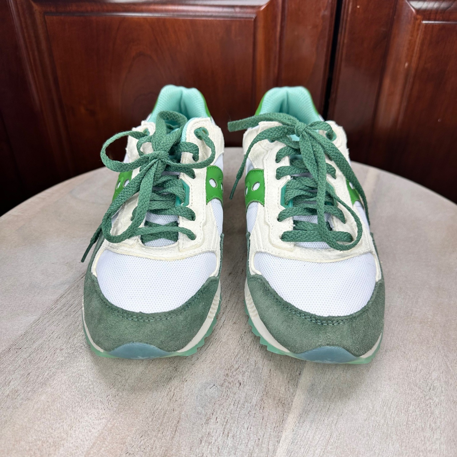 Saucony Shadow 5000 Mens Size 8 Green White Retro Running Sneakers S70769-1