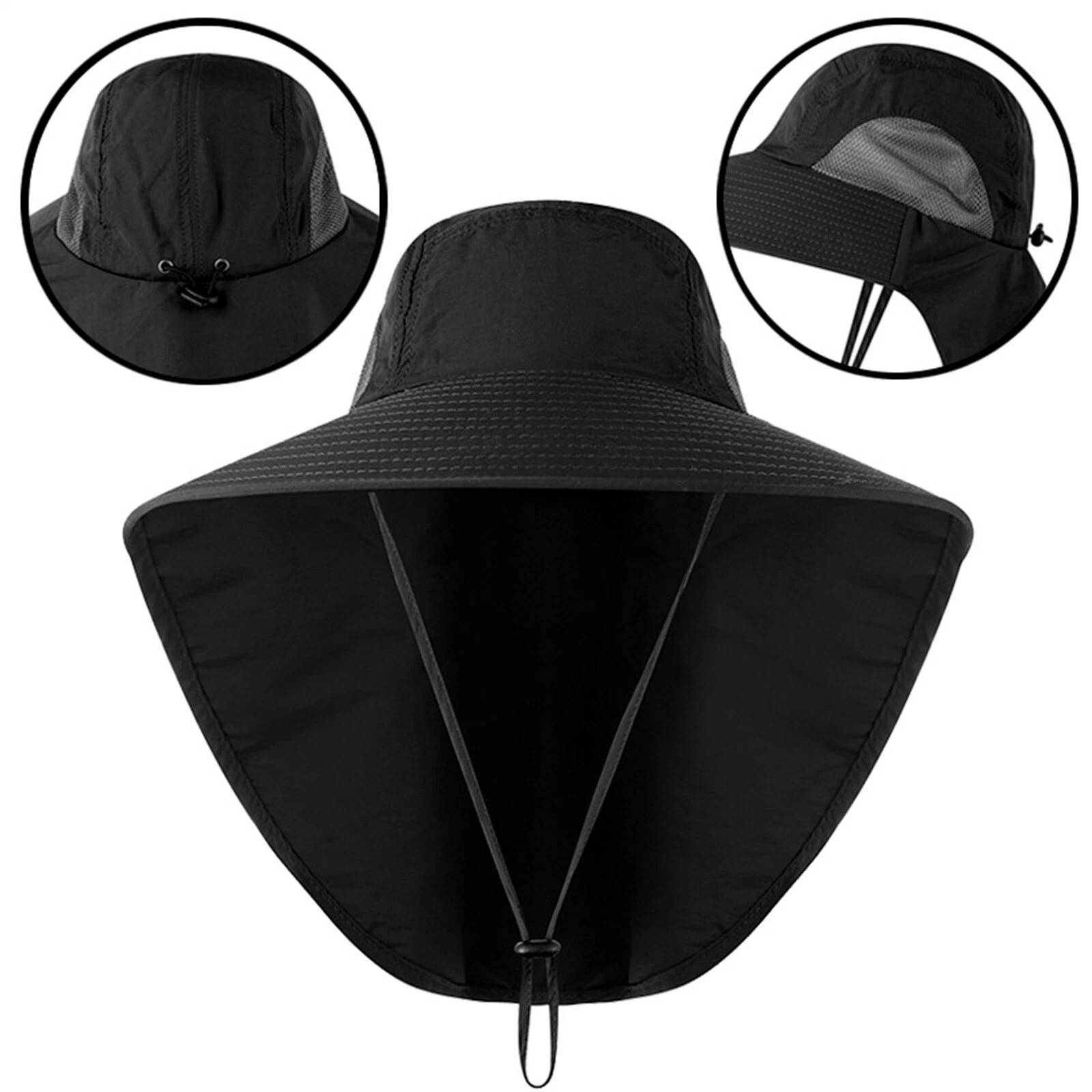 Sun Hat for Men Women with Neck Flap Wide Brim Sun Hat UPF 50+ UV Protective USA