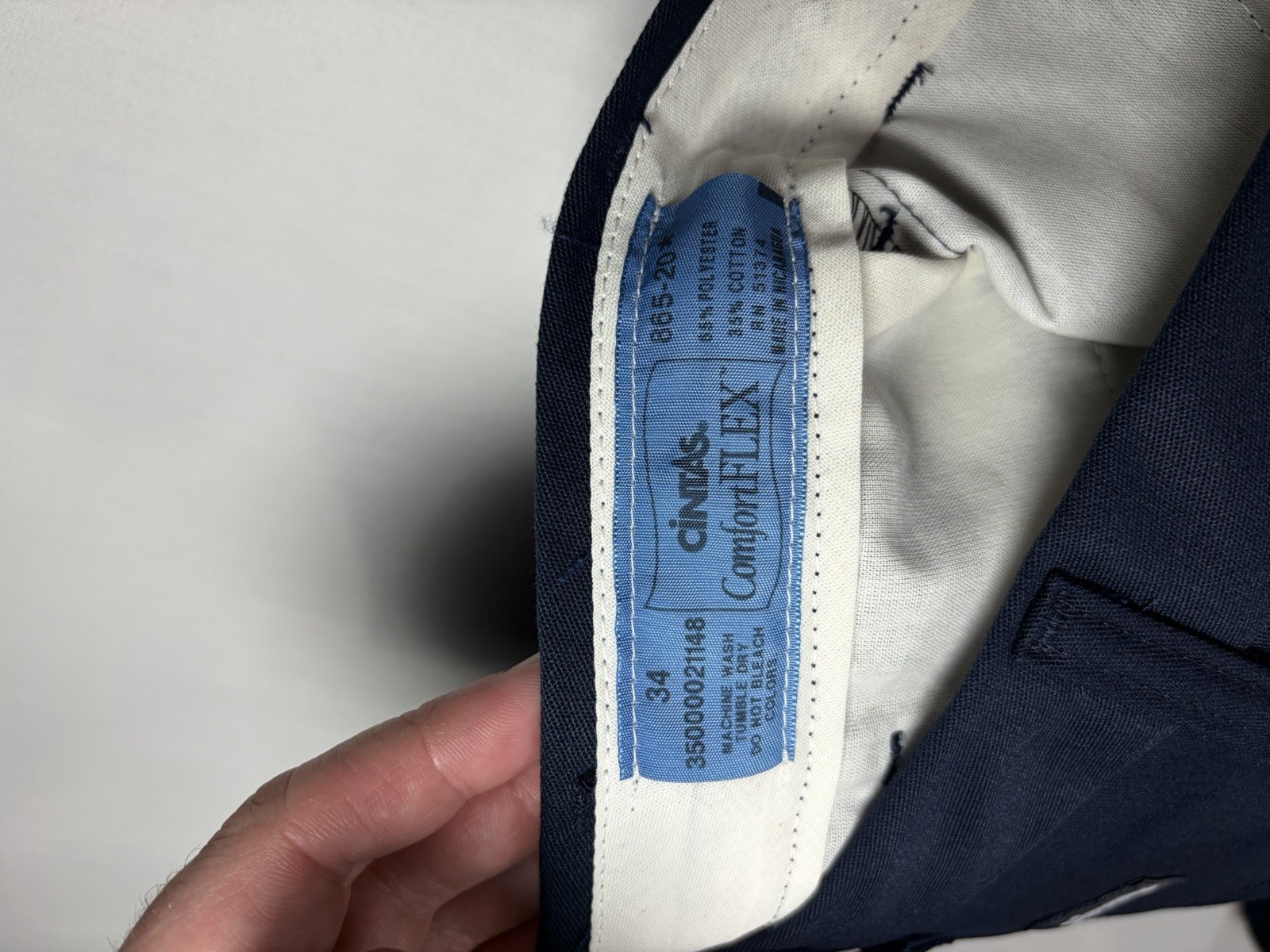Cintas Comfort Flex Work Pants Size 34 Navy #865-20 Very Comfortable 4 Pockets