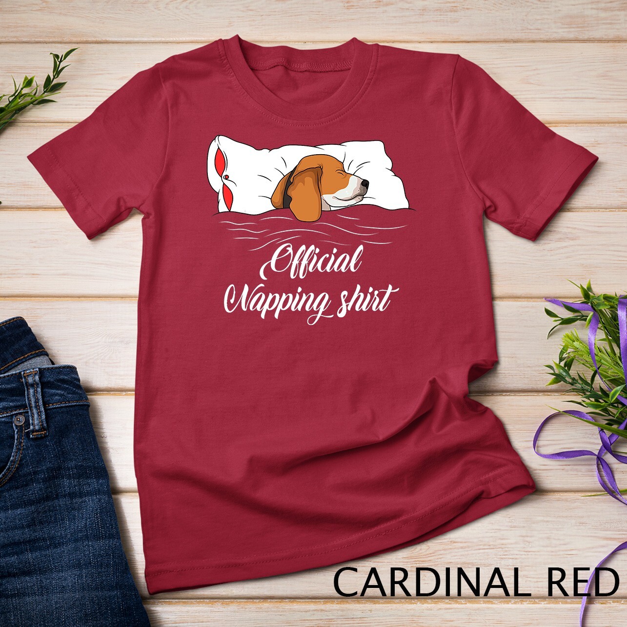 Sleeping Beagle Pyjamas Dog Lover Gift Official Napping Unisex T-shirt