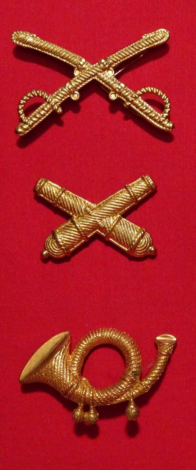YOUR CHOICE 3 BRANCHES M1861 FEDERAL OFFICERS KEPI/HAT INSIGNIA SOLD SEPARATELY