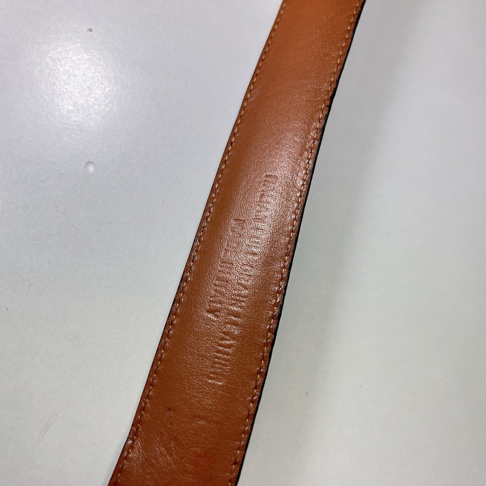 Roundtree & Yorke Worn Brown Italian Full Grain Leather Dress Belt – Men Size 36