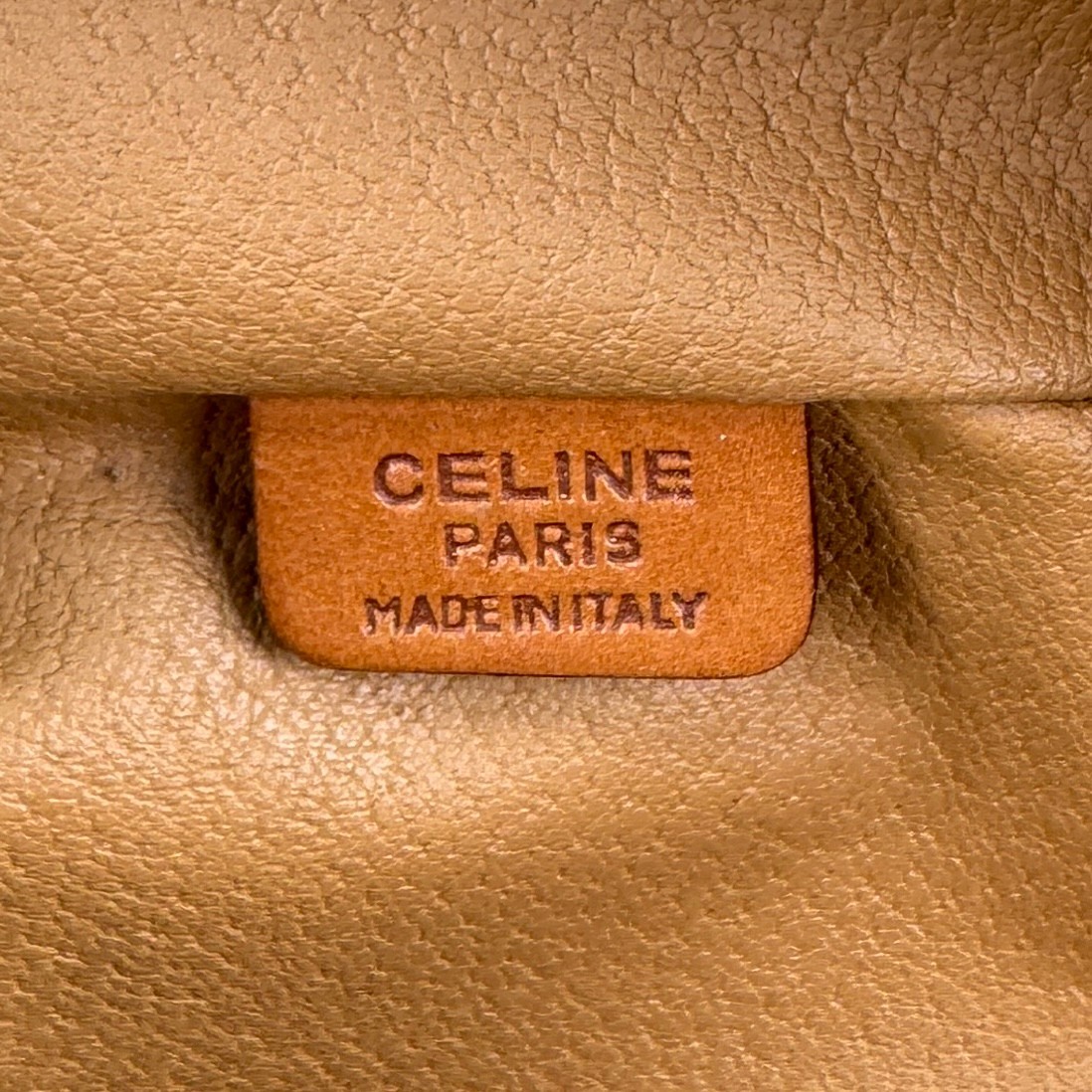 Celine Vanity bag Macadam PVC Leather Pouch Authentic