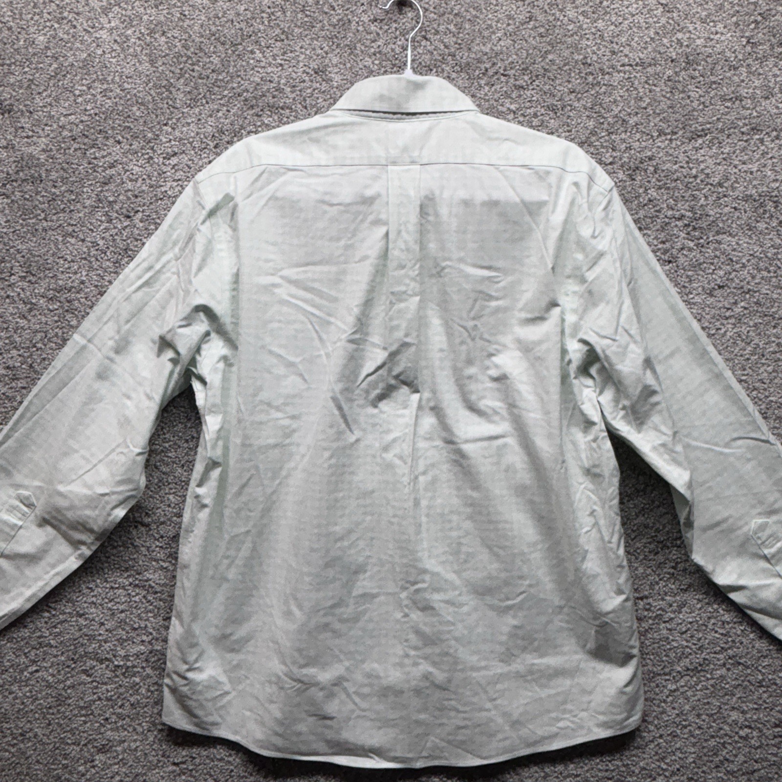 Brooks Brothers 1818 Mens Large Gingham Green Long Sleeve Regular Stretch Shirt