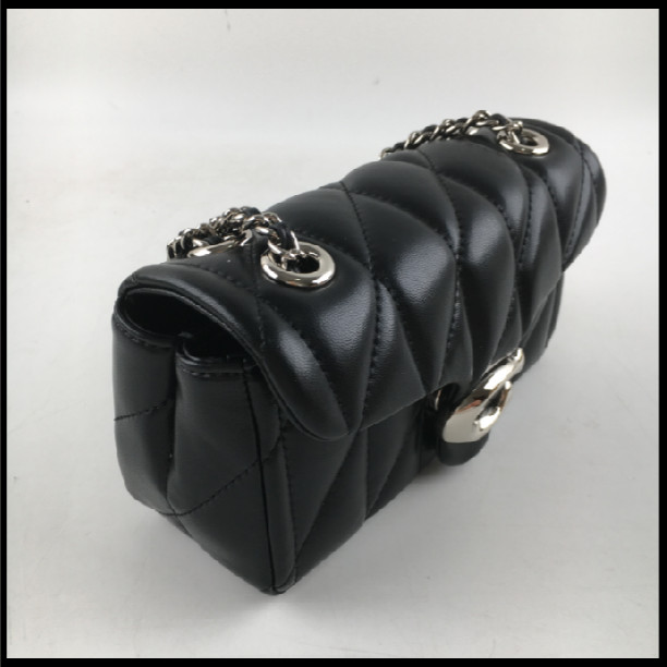 COACH CP149 Tabby Shoulder Bag 20 Quilting Nappa Leather Black Silver Outlet NEW