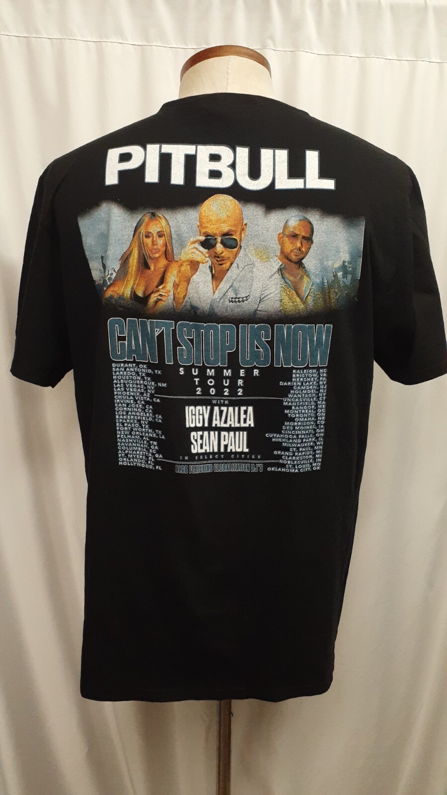 NEW Pitbull Can’t Stop Us Now Summer 2022 Tour Shirt Size XL