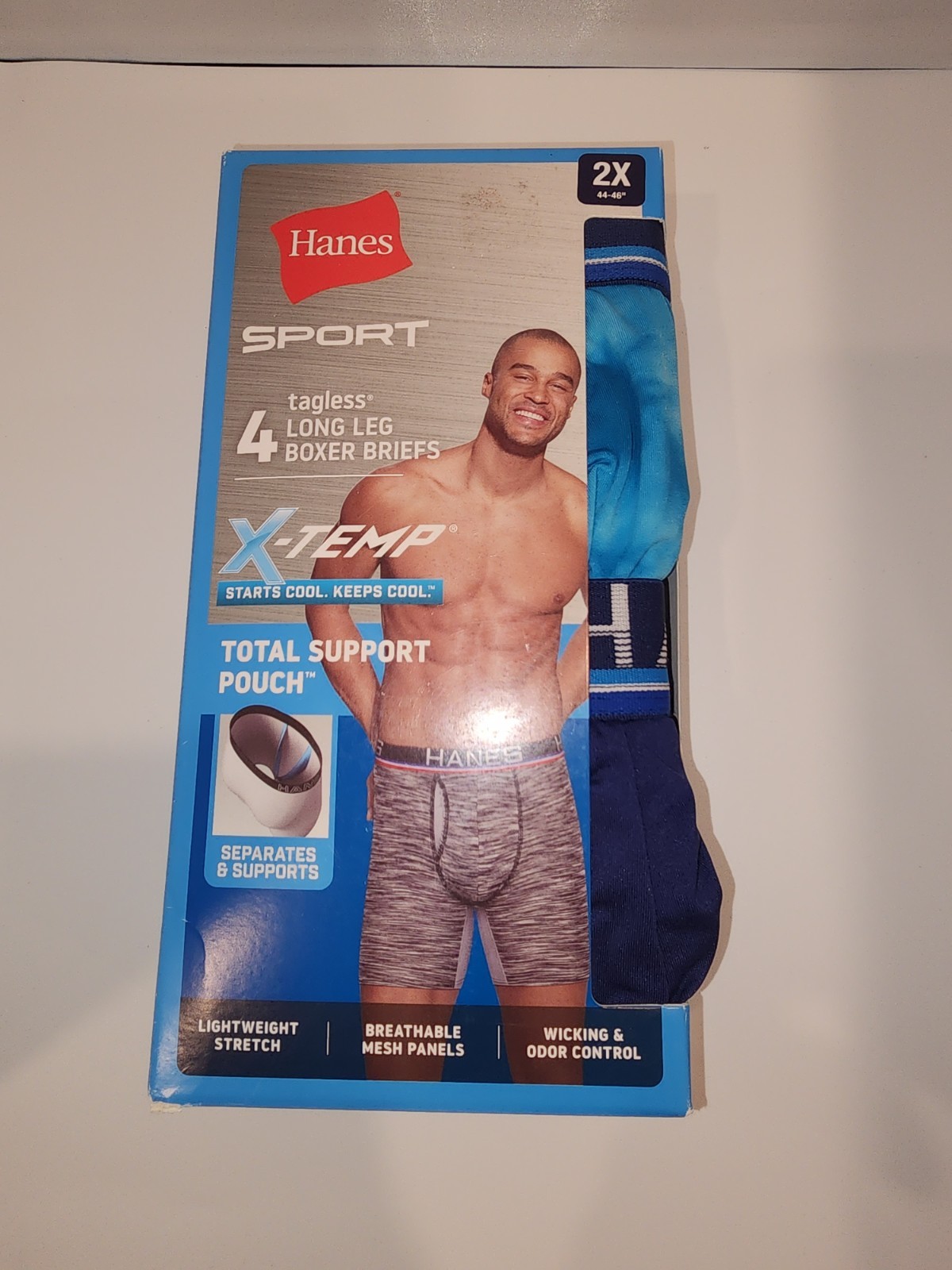 Hanes® X-Temp® Men’s 4-Pack Boxer Briefs “Total Support Pouch & SPORT & COOL”