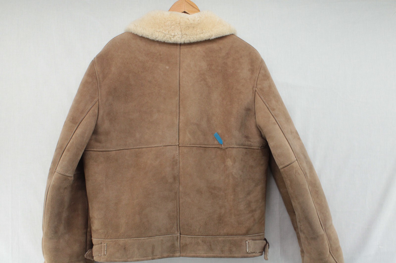 VTG Sheepskin Shearling Suede Coat Jack Henry Yellowstone Cabincore Men L 42 Tan