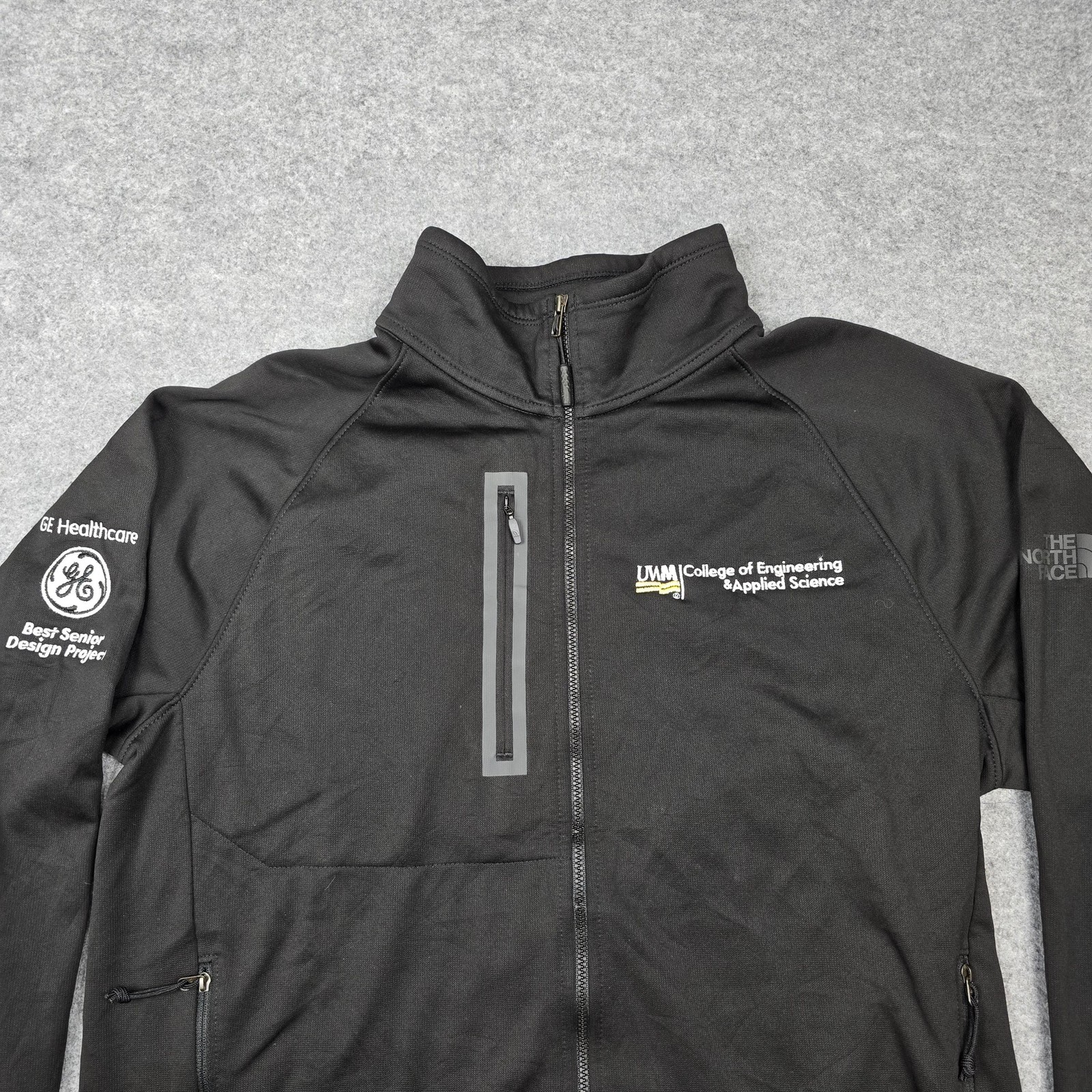 The North Face Jacket Mens Medium Black Softshell Full Zip UWM GE Healthcare