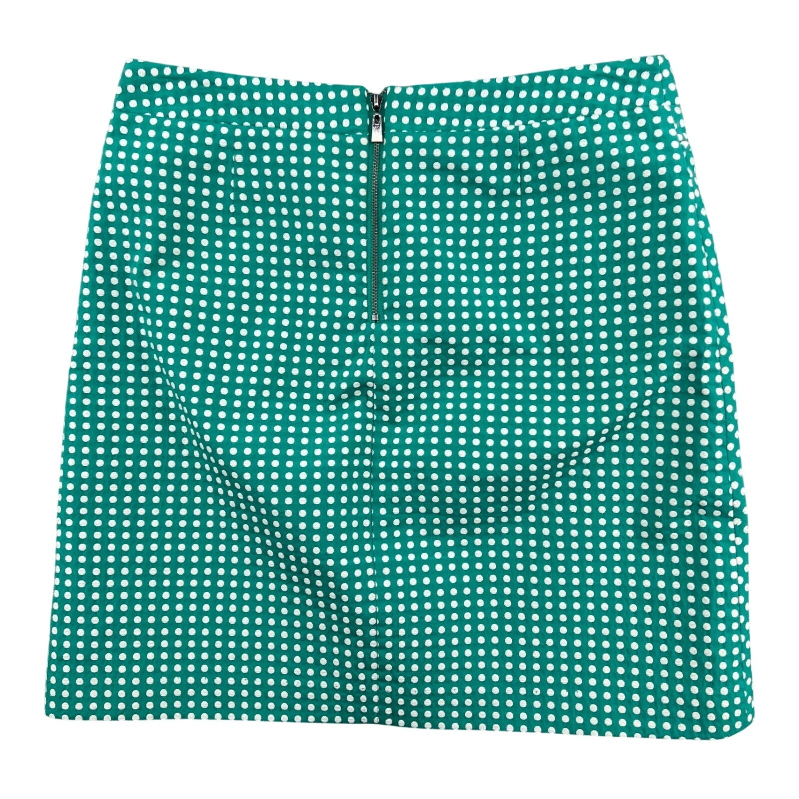 Laundry by Shelli Segal Polka Dot Mini Skirt Retro Pinup Size 4 Green Mod Preppy