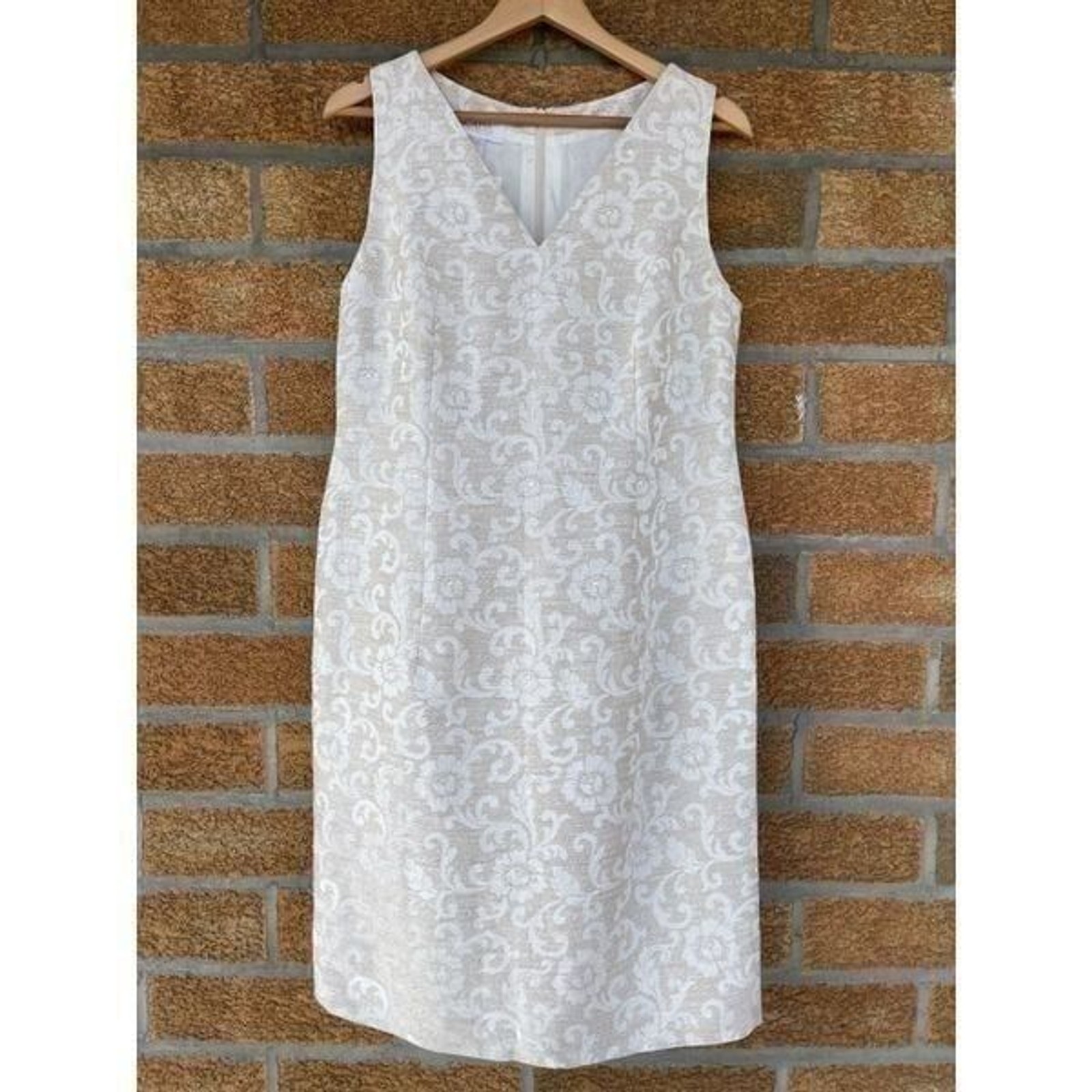 ESCADA KLEID JACQUARD SLEEVELESS SHIFT DRESS 42