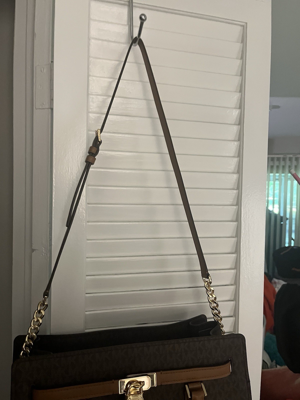 Michael Kors Hamilton Large Crossbody Handbag Signature Brown Logo