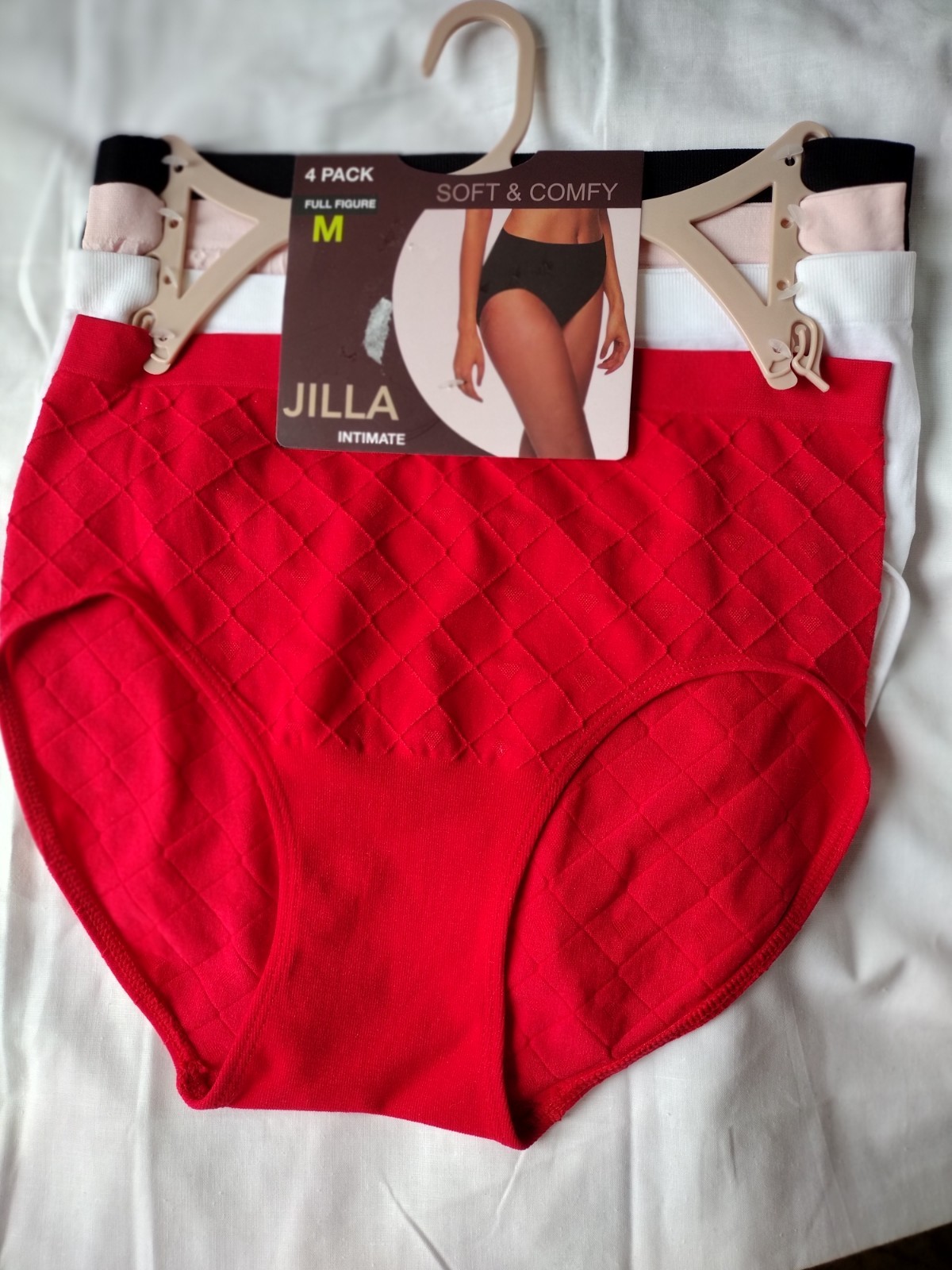 4 Pk JILLA Women M Soft Comfy Full Figure SEAMLESS Panties ASSORTED COLORS
