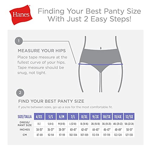 Hanes 10-Pack Brief Underwear Women Hipster Microfiber Cool Comfort Panties Sz 6