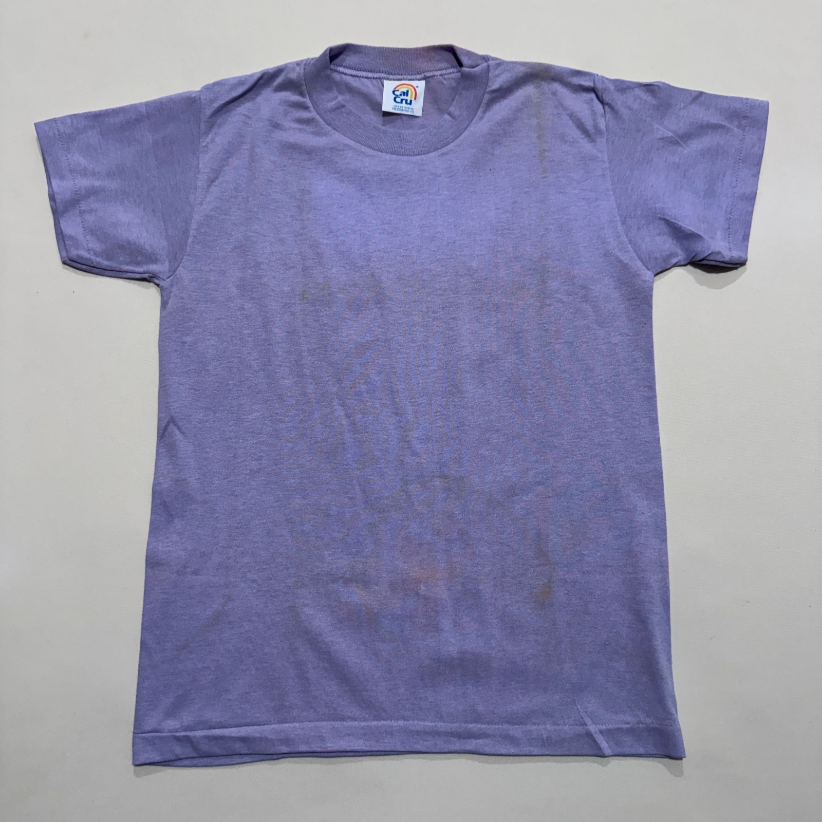 Vintage Cal Cru Youth M (10-12) Light Purple Basic T-Shirts Lot of 3 NOS