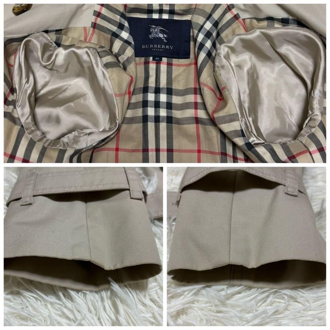 Excellent condition Burberry London trench coat beige Nova check gabardine S