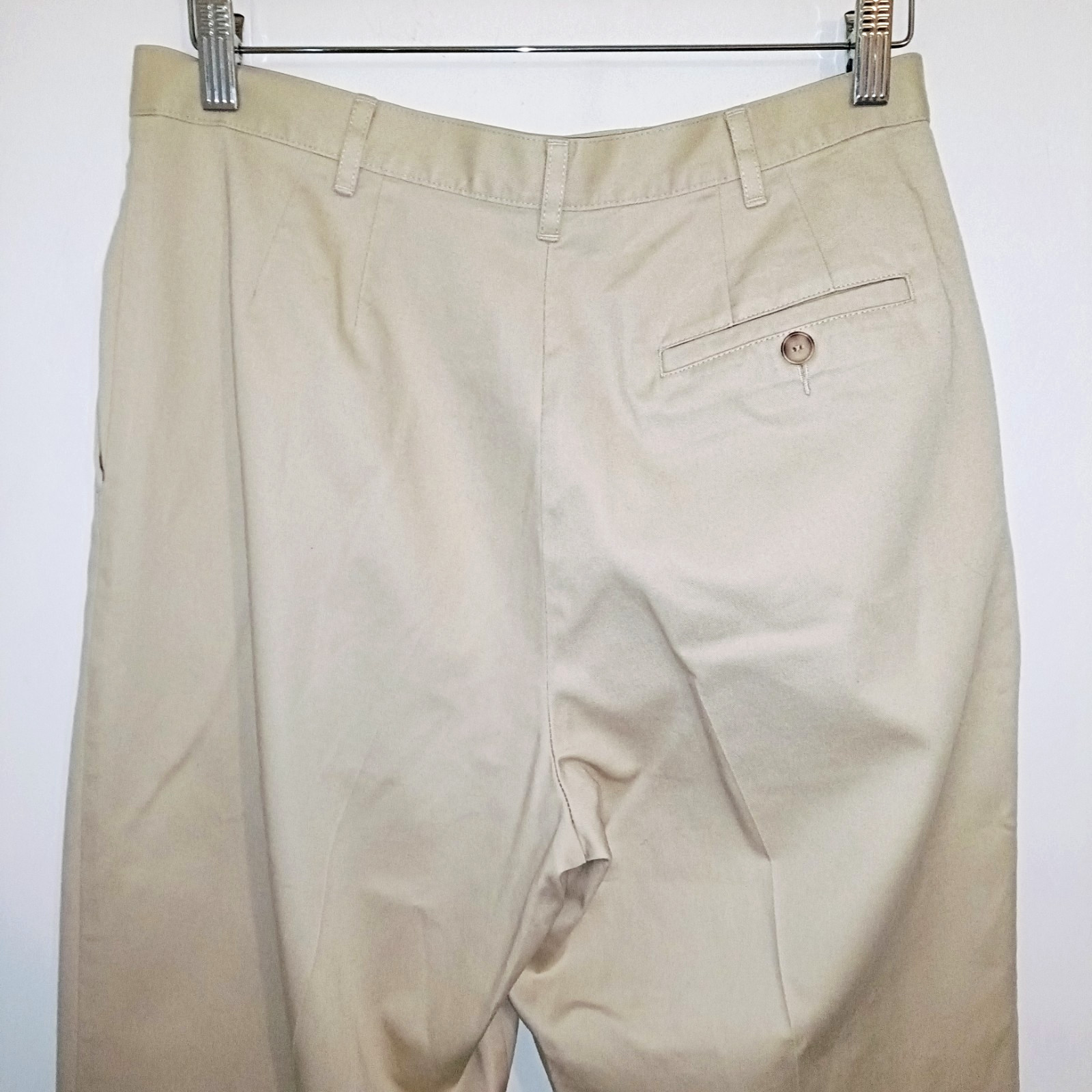 Softal Debenhams Womens Trousers Beige Size UK 14 Vintage 100% Cotton High Rise