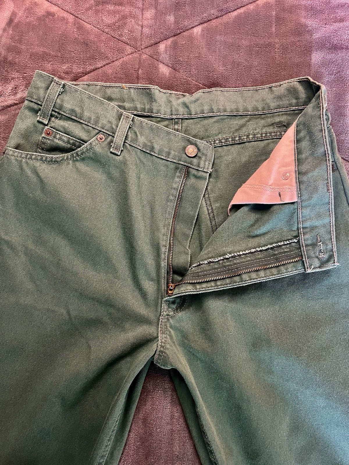 Vintage Levis 550 Jeans Mens 36X34 Green Denim Relaxed Tapered 90’s USA Made