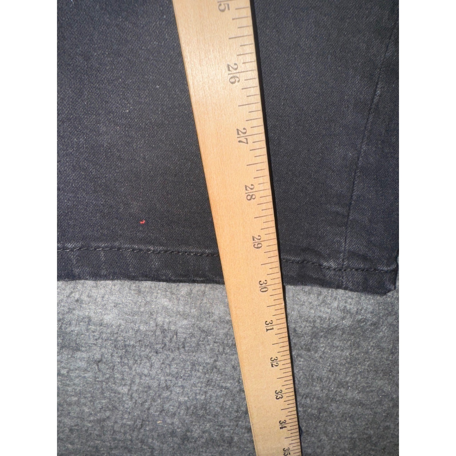Volcom Mens Solver Modern Straight Stretch Denim Black Jeans Dark Wash 34×30 NEW