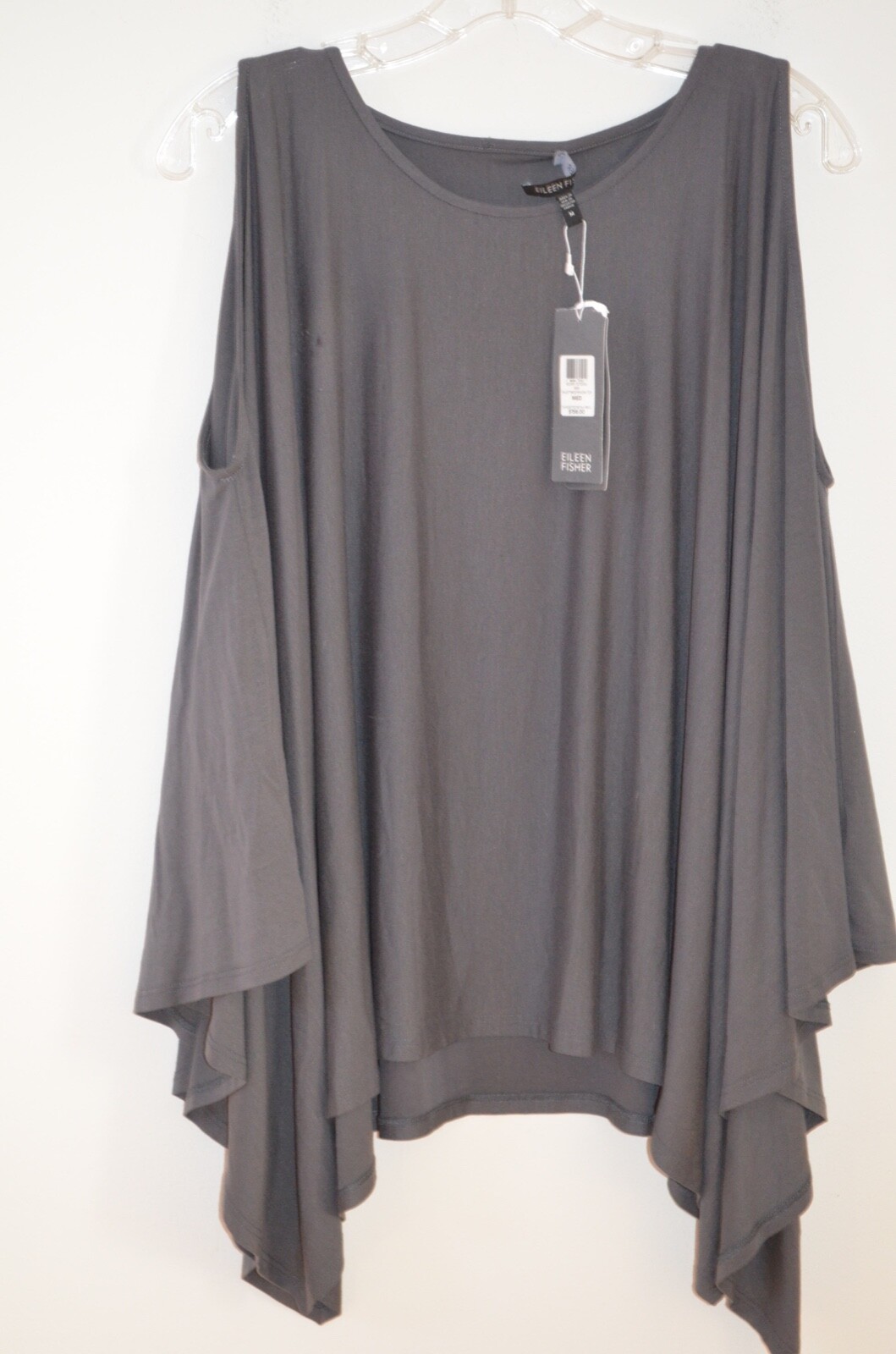 NWT Eileen Fisher Gray 95% Viscose/5% Spandex Ballet Poncho Top Size M $158
