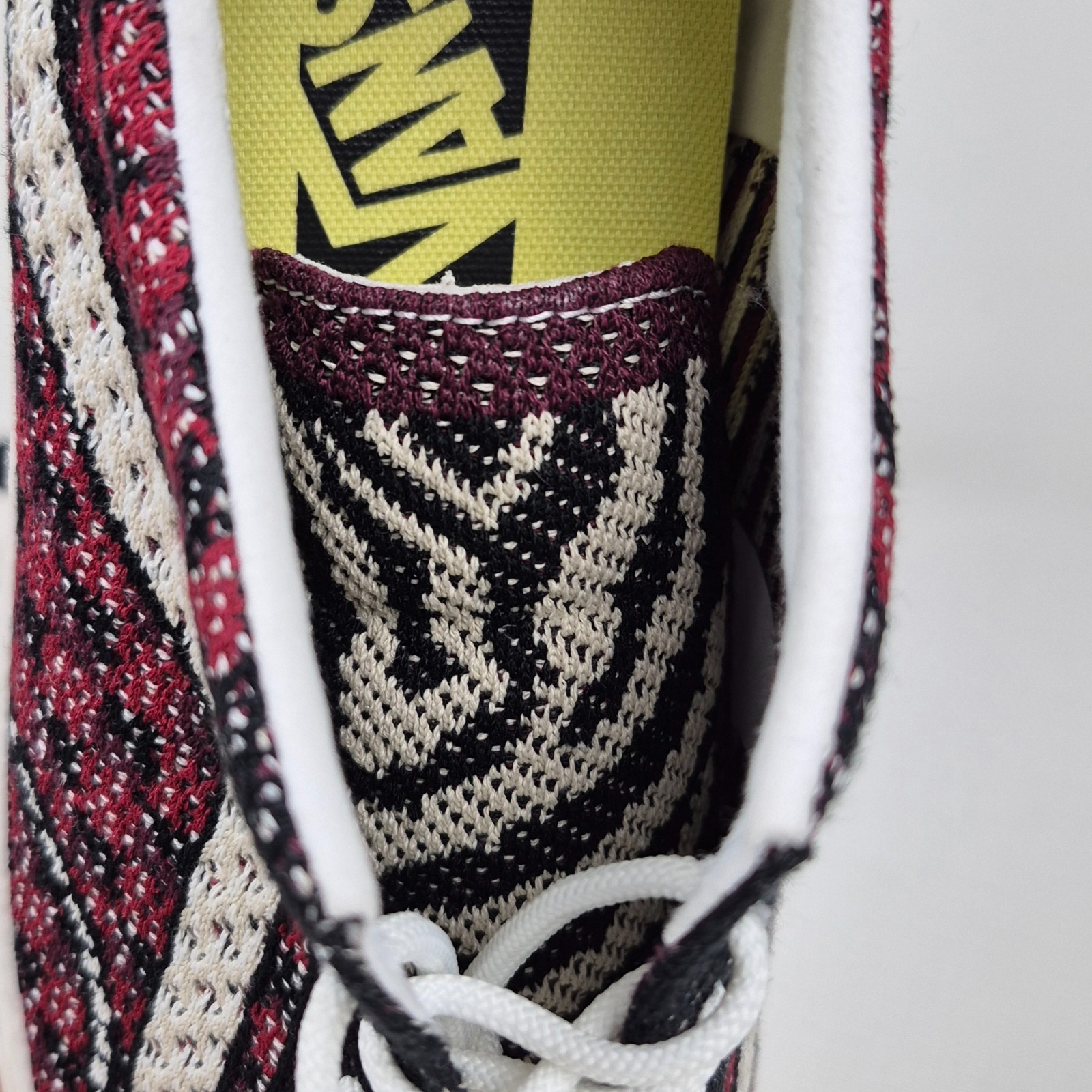 VANS LX Old Skool 36EK Geo Check Bordeaux Red MEN’S Size 9 – WMN’S 10.5 Premium