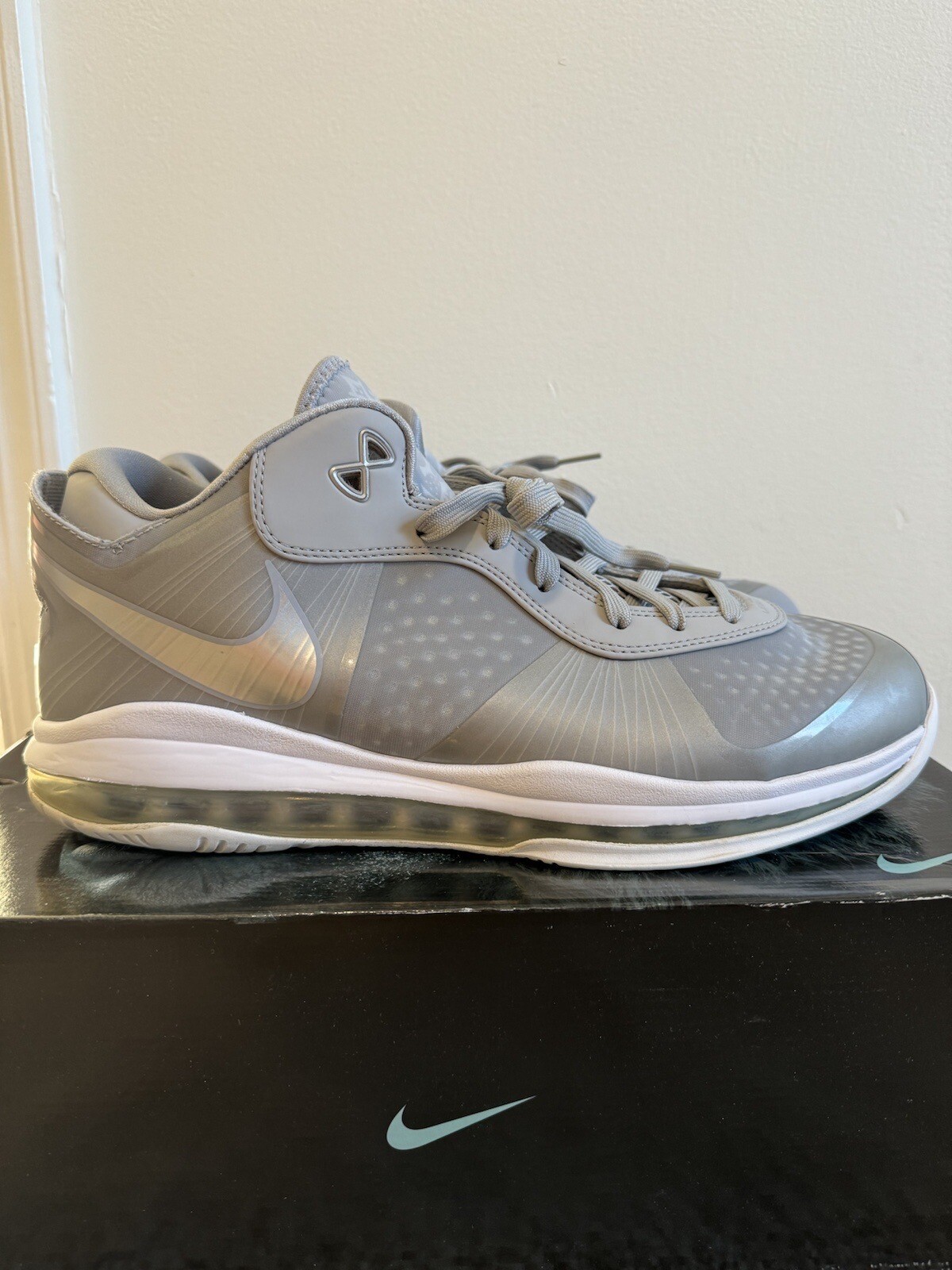LEBRON 8 V2 LOW WOLF GREY SIZE 13 NIKE VIII PE 2011 GRAY 9 10 X 12 15 17 19 20