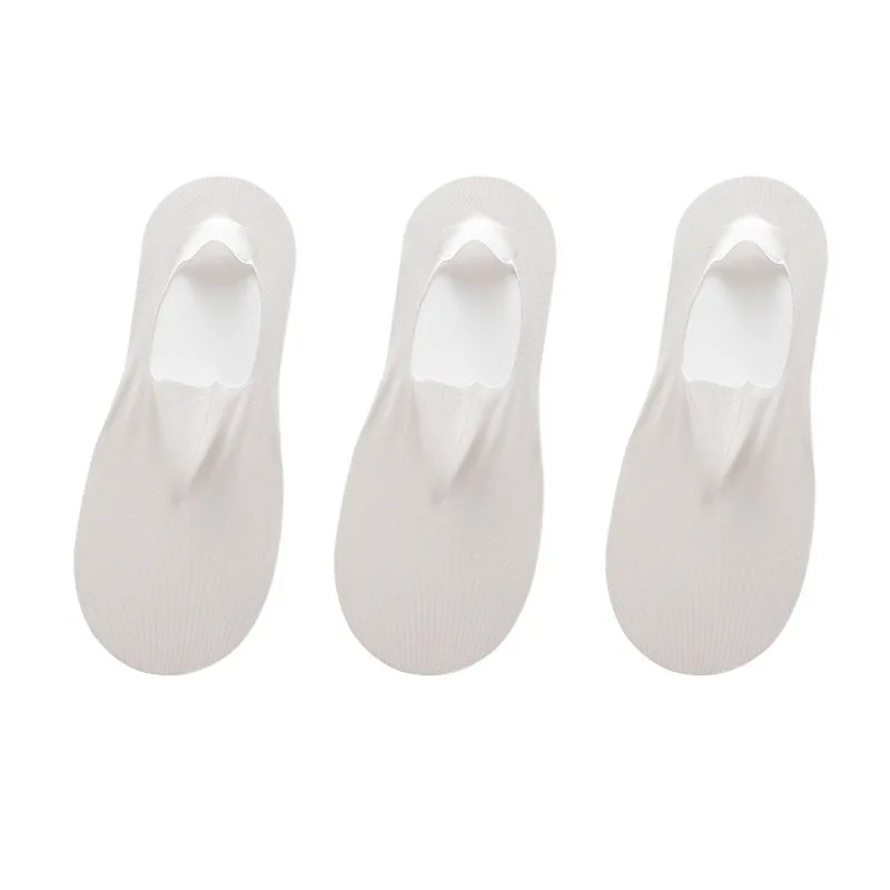 3 Pairs Boat Socks Men Ice Silk Thin Breathable Soft Low Cut Summer Socks