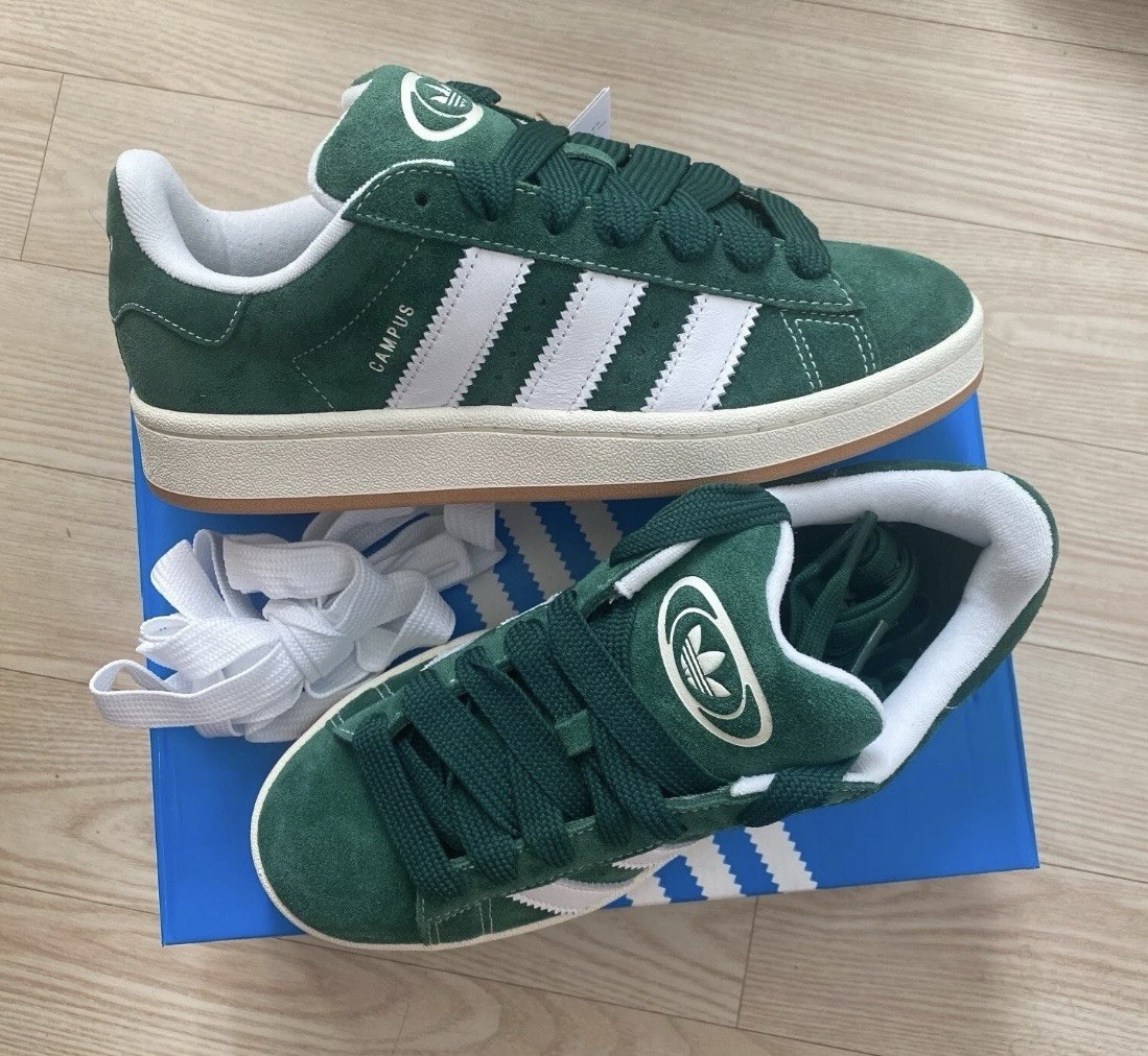 adidas Campus 00s J Green/White Unisex Kids Suede Sneaker US 4.5 IH7492 5.5w
