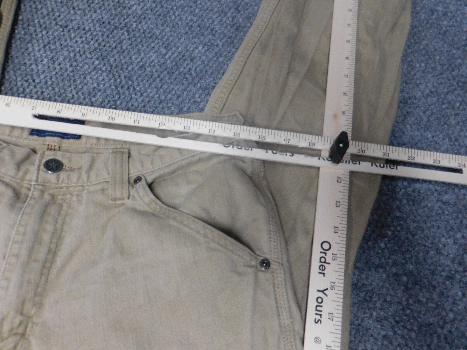 Saddlebred Mens Jeans 30×31 Beige straight blue Denim regular carpenter