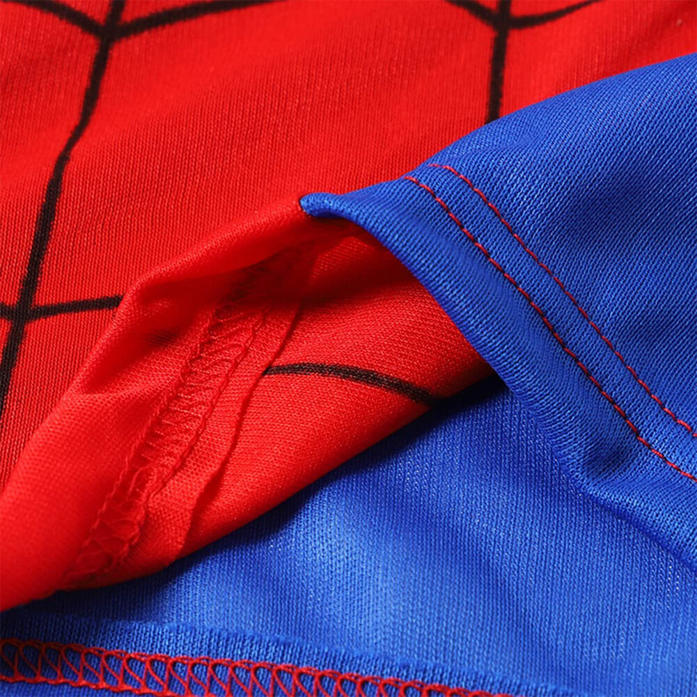 Kid SpiderMan Cosplay Costume Boys Tobey Maguire Outfit Jumpsuit Clothes 3-7Age