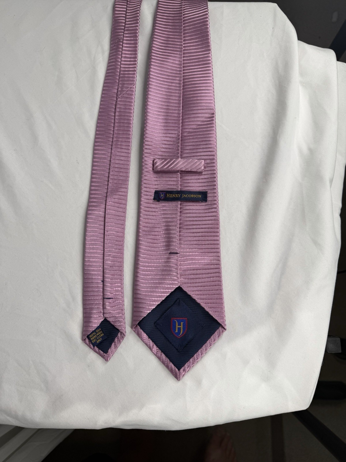 Henry Jacobson Lavender 100% Silk Necktie Tie 58 x 3.5 inches A78