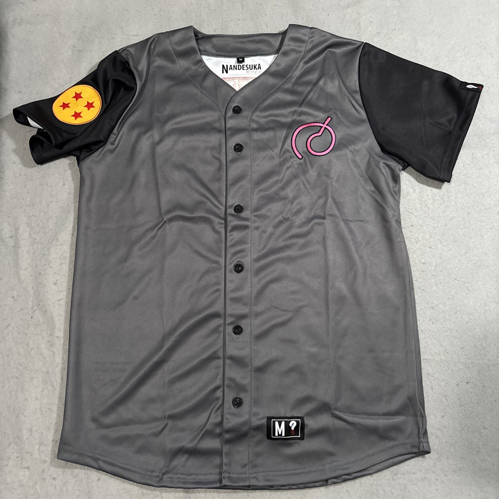 Dragon Ball Z Saiyan Baseball Jersey Nandesuka Size Medium Anime