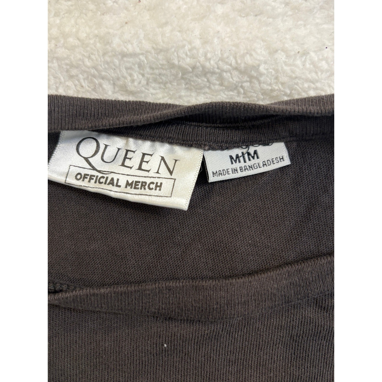 Queen Official Merch Crest Logo Graphic T-Shirt Mens Medium Black Rock Band Tee