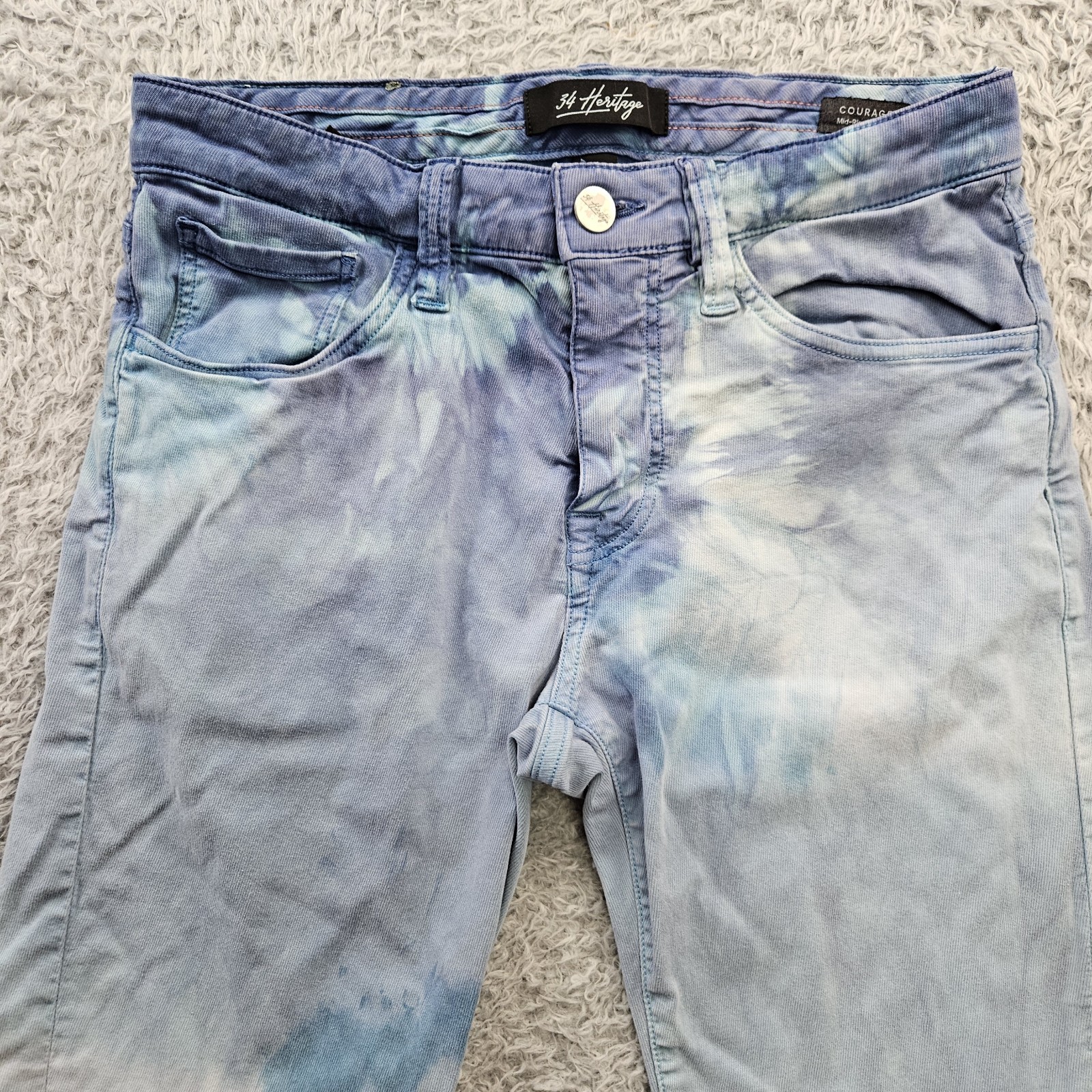 34 Heritage Jeans 30×30 (fits 30×29) Tie Dye Stretch Mid Rise Straight