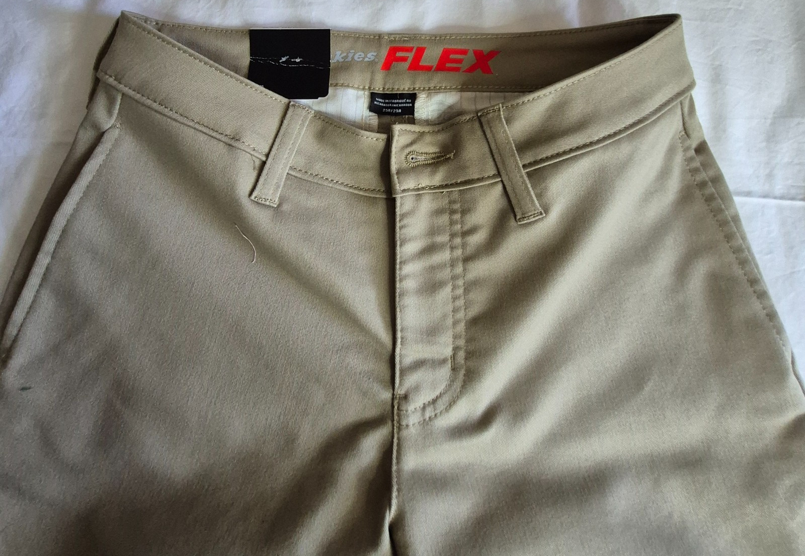 Dickies Women’s Straight Flex Twill Pant, Skinny Tan, Size 0/25 REGULAR, NEW