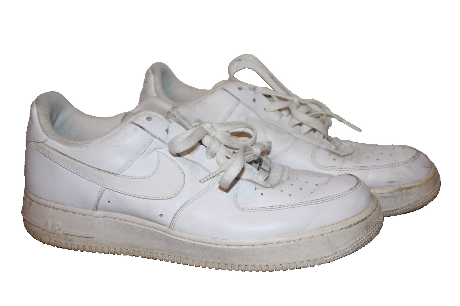 Nike Mens Air Force One AF1 White Lace-Up Low Top Sneakers 315122-111 Size 12