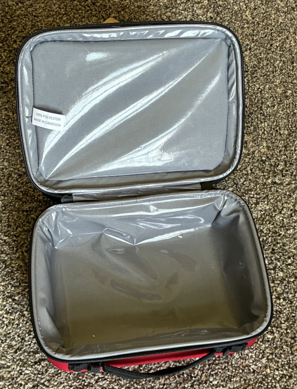 Bass Pro Shops Red Soft-Sided Insulated Lunch Box Cooler Bag