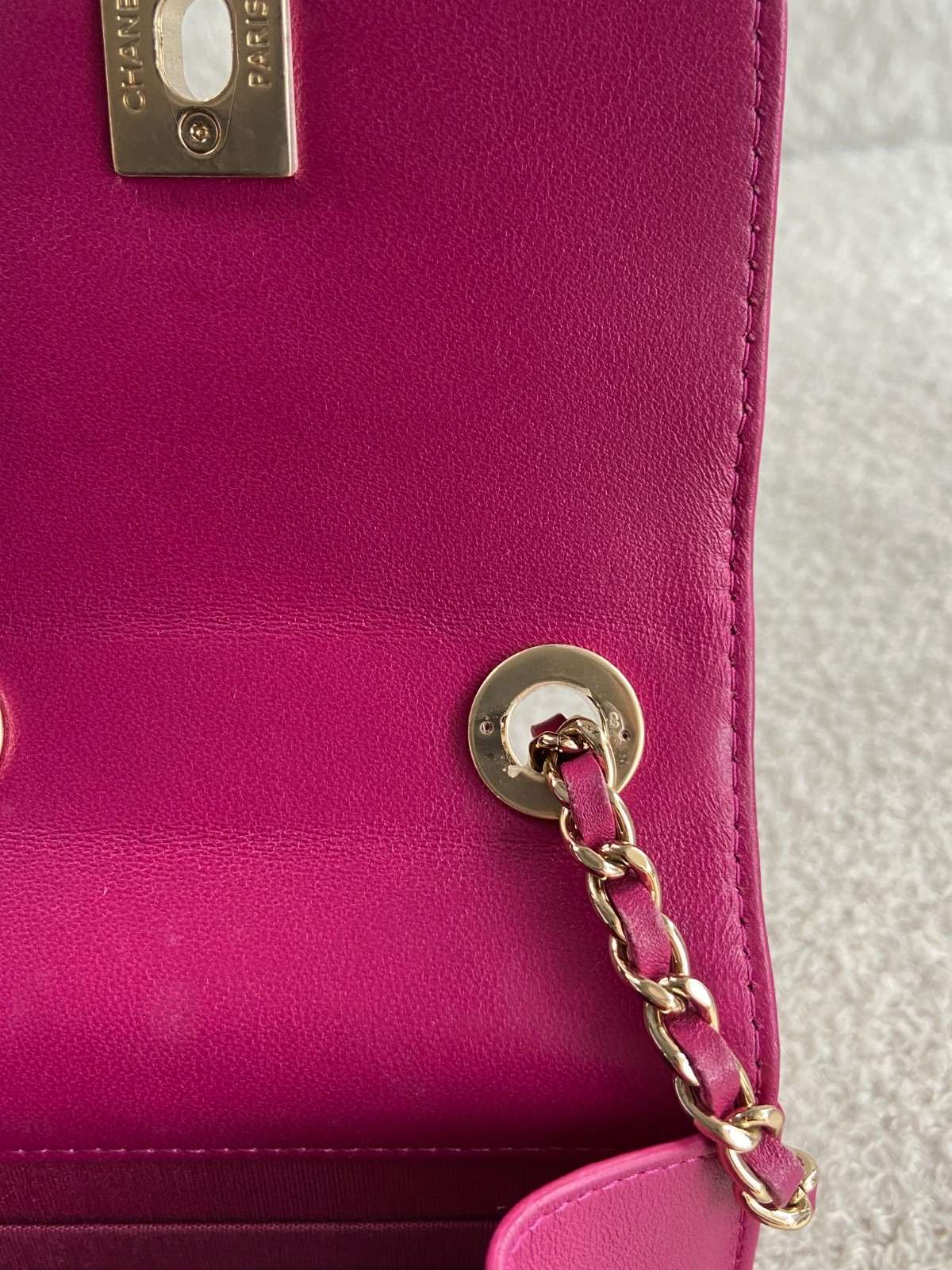 Chanel Trendy CC Mini Hot Pink Lambskin Gold Hardware Pre-Owned