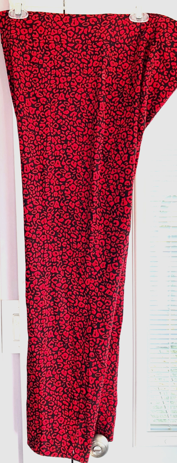 NWOT SZ 16 COUNTERPARTS RED & BLACK RAYON NYLON SPANDEX PANTS Women’s #MA02