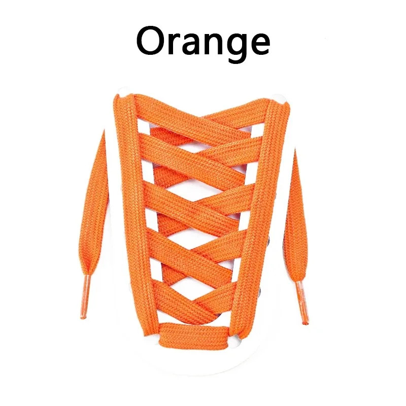1Pair New Double-layered Polyester-cotton Shoelaces 1cm Wide Flat High-quality S