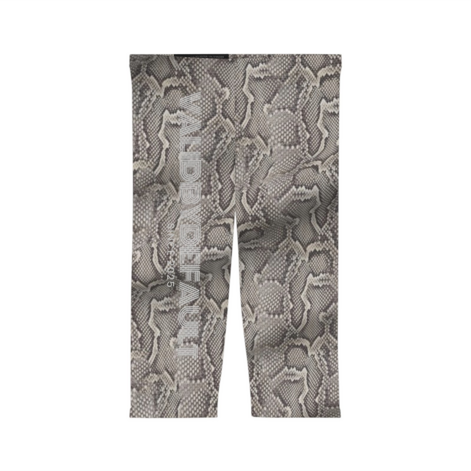 Valid By Default Women’s Capri Leggings – Snake Print