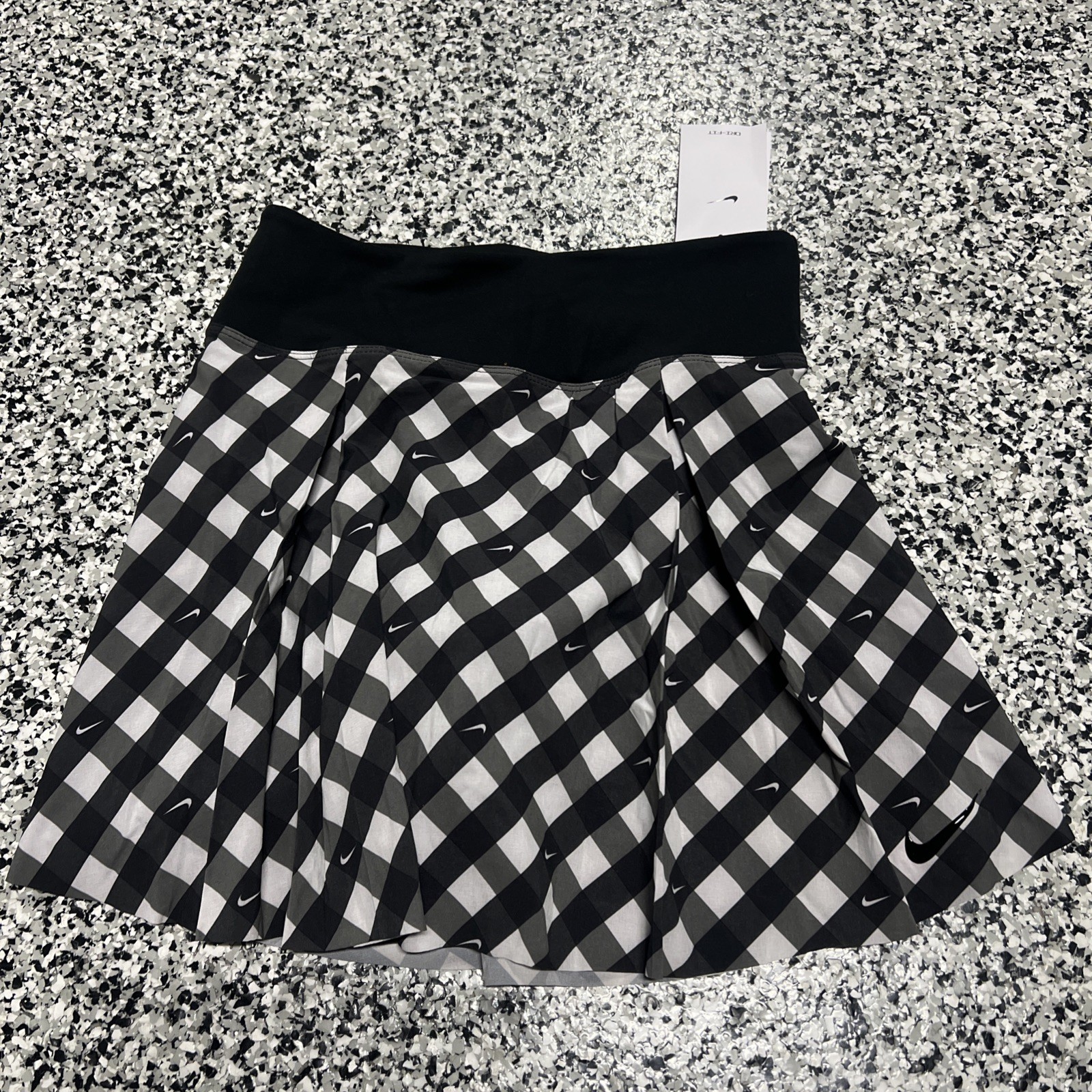 NWT Nike Dri-FIT Check Club Tennis Golf Skort DX1142-613 Black Skirt Women Sz S