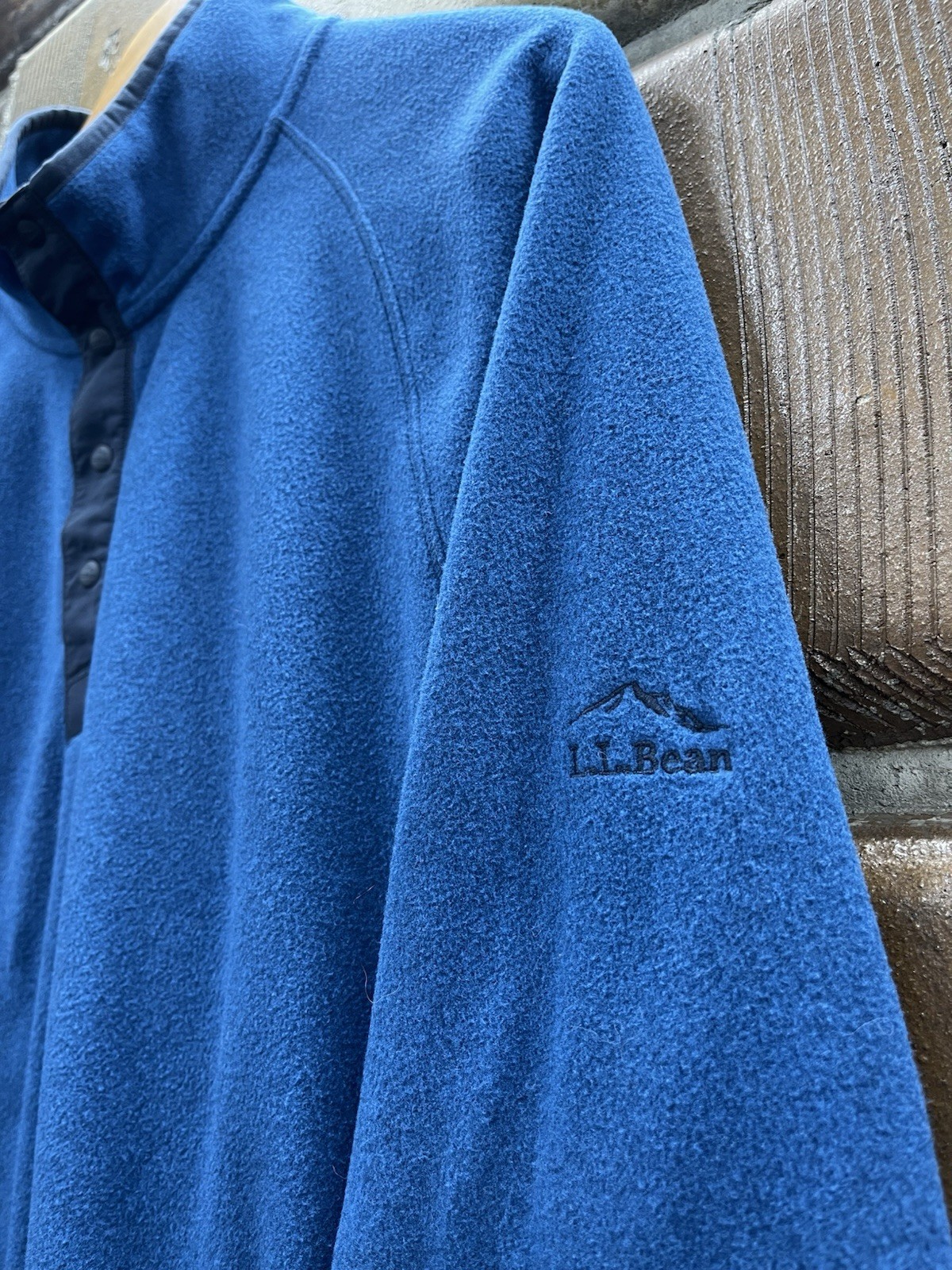 LL Bean Pullover Mens Large Regular All Season Access Fleece Blue Outdoor Travel